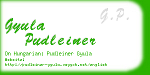 gyula pudleiner business card